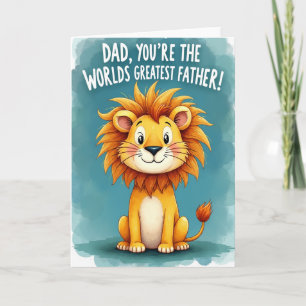 Worlds Greatest Father Lion Card