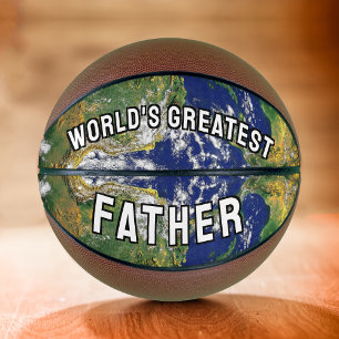 World's Greatest Father Planet Earth Globe Map Basketball
