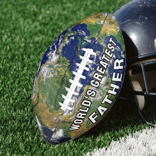 World's Greatest Father Planet Earth Globe Map Football