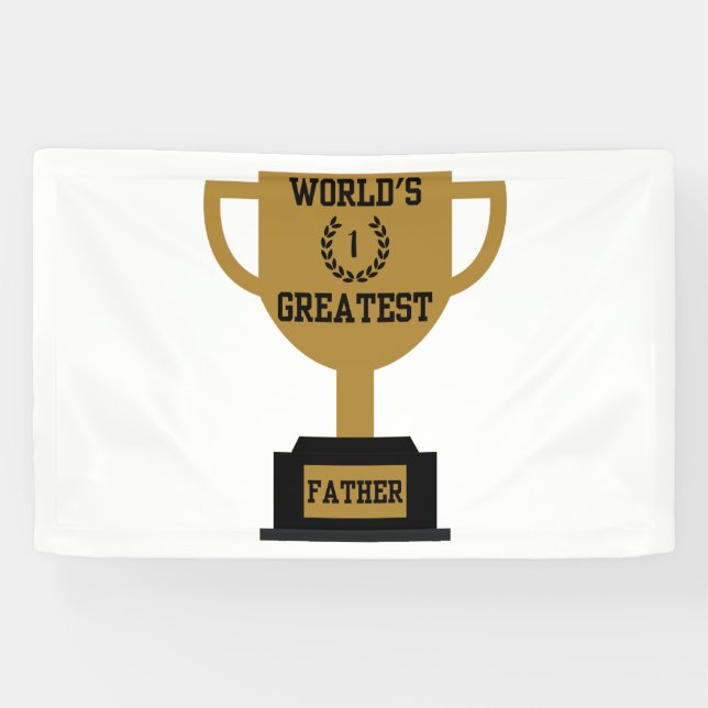 World's Greatest Father's Day 2.5x4 Vinyl Banner (Horizontal)