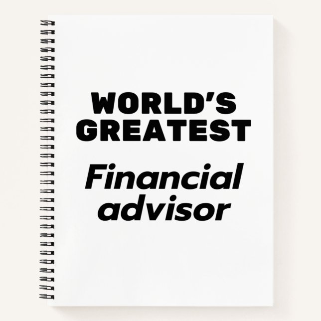 World's greatest Financial Advisor Notebook (Front)
