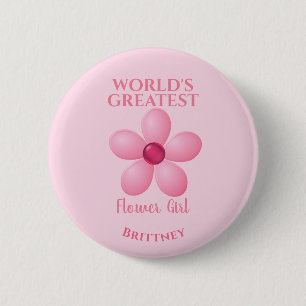 World's Greatest Flowergirl 6 Cm Round Badge