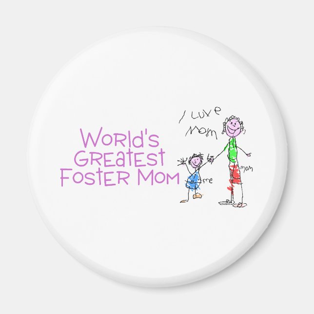 Worlds Greatest Foster Mum Magnet (Front)