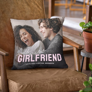 Worlds Greatest Girlfriend Photo Cushion