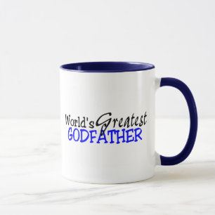 Worlds Greatest Godfather Blue Black Mug