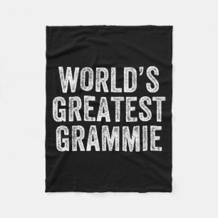 World's Greatest Grammie Funny Grandma Joke Mother Fleece Blanket