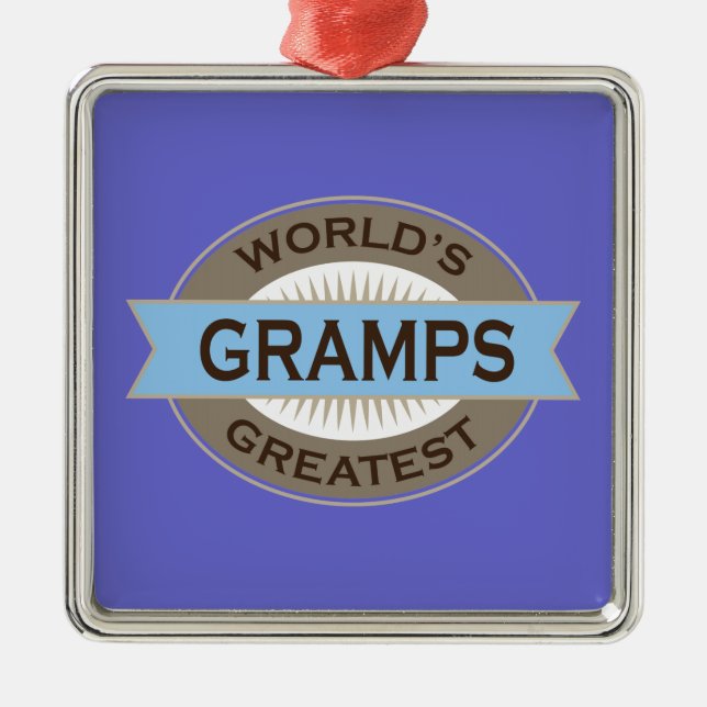 Worlds Greatest Gramps Metal Tree Decoration (Front)