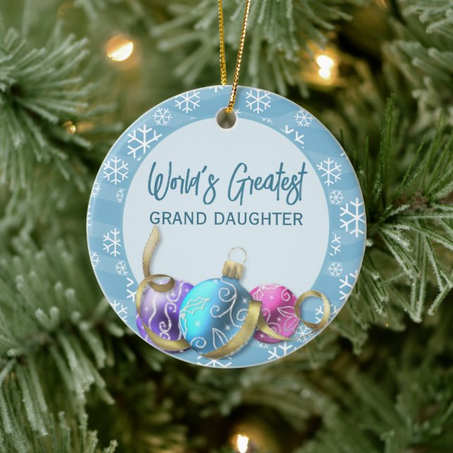 World's Greatest Grand daughter Christmas Ceramic Tree Decoration (Tree)