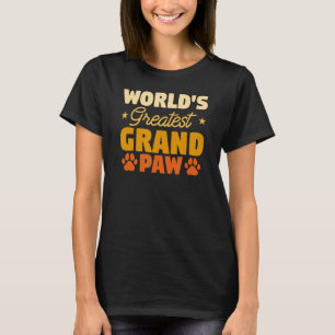 World's Greatest Grand Paw Pet Dog Lover Grandpa G T-Shirt