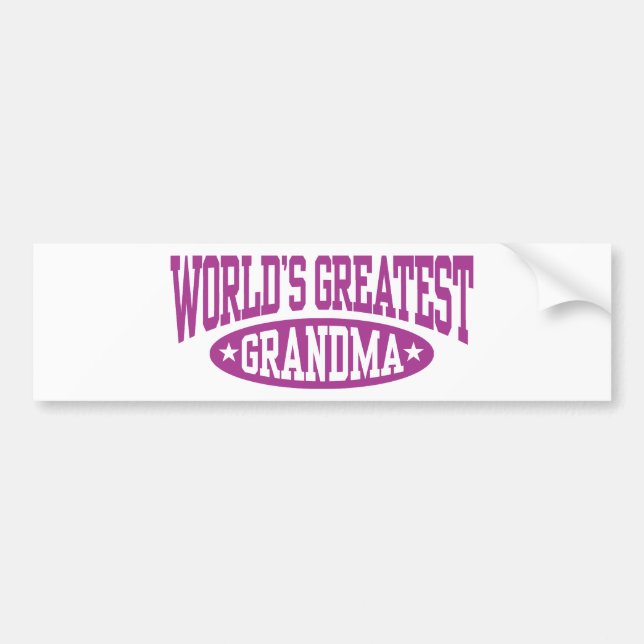 World's Greatest Grandma Bumper Sticker (Front)
