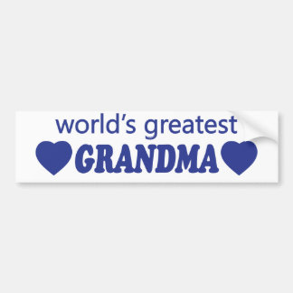 WORLDS GREATEST GRANDMA. CUSTOMIZABLE BACKGROUND BUMPER STICKER