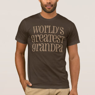 World's Greatest Grandpa - Brown T-Shirt