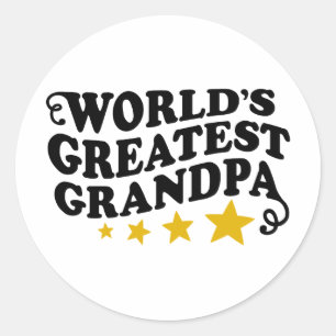World's Greatest Grandpa Classic Round Sticker