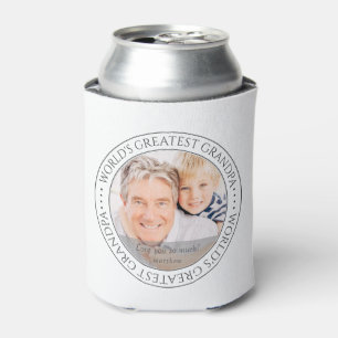 World's Greatest Grandpa Modern Classic Photo Can Cooler