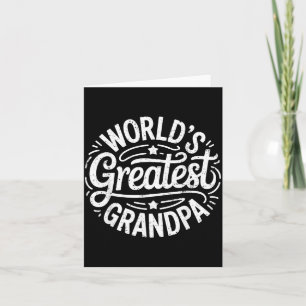 Worlds Greatest Grandpa Shirt Papa Men Fathers Day Card