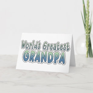 World's Greatest Grandpa Words Card