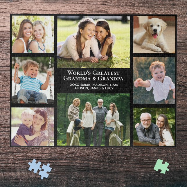 World's Greatest Grandparents Custom Photo Collage Jigsaw Puzzle (Creator Uploaded)