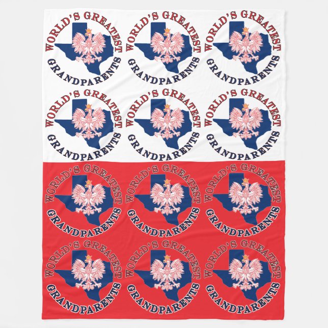 World's Greatest Grandparents Fleece Blanket (Front)