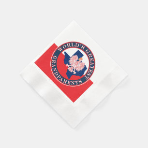 World's Greatest Grandparents Napkin