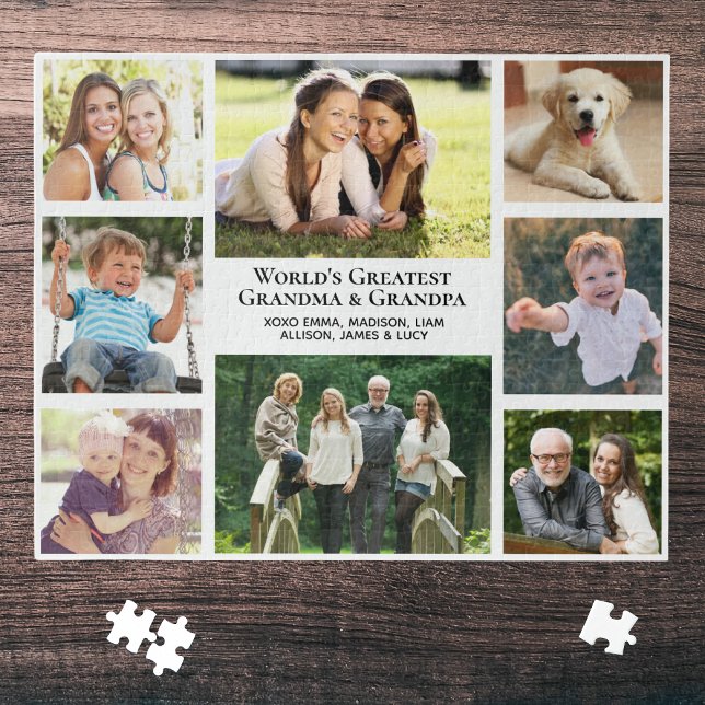 World's Greatest Grandparents Photo Collage Jigsaw Puzzle (Creator Uploaded)