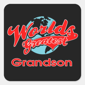 World's Greatest Grandson Square Sticker