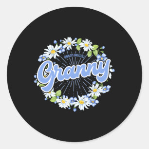 World'S Greatest Granny Grandma Classic Round Sticker