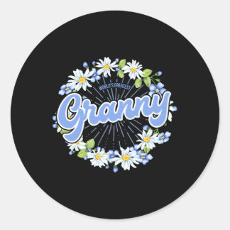 World'S Greatest Granny Grandma Classic Round Sticker