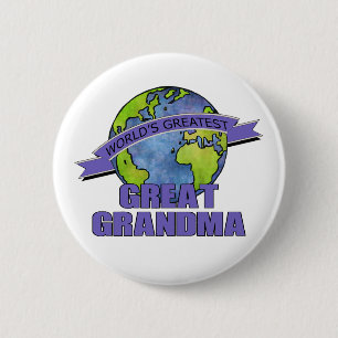 World's Greatest Great Grandma 6 Cm Round Badge