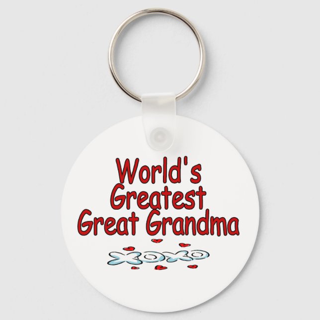 World's Greatest Great Grandma Key Ring (Front)