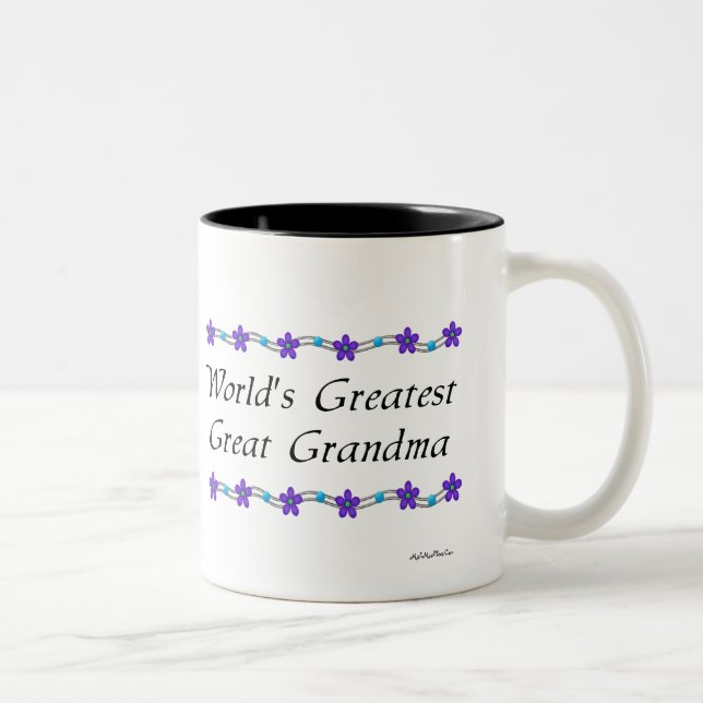 World's Greatest Great Grandma Two-Tone Coffee Mug (Right)
