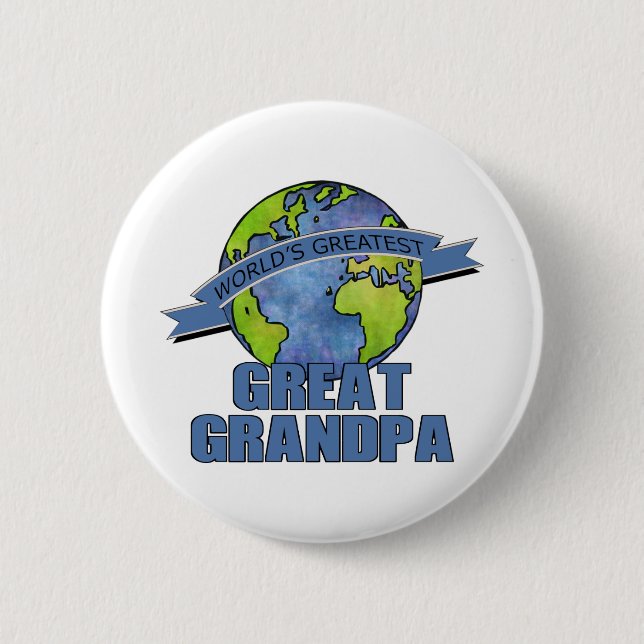 World's Greatest Great Grandpa 6 Cm Round Badge (Front)