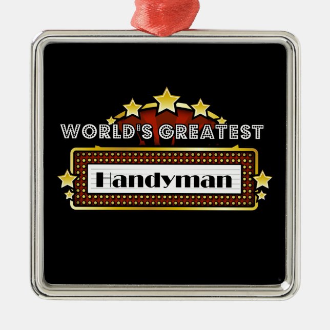 World's Greatest Handyman Metal Tree Decoration (Front)