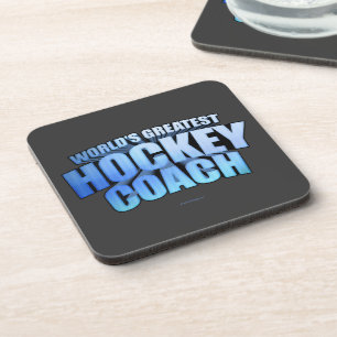 Worlds Greatest Hockey Coach Beverage Coaster