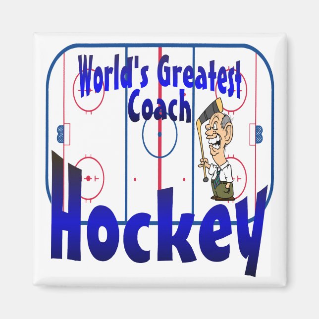 World's Greatest Hockey Coach Magnet (Front)