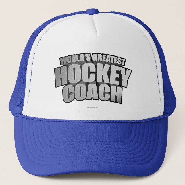 Worlds Greatest Hockey Coach Trucker Hat (Front)