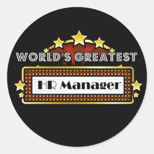 World's Greatest HR Manager Classic Round Sticker