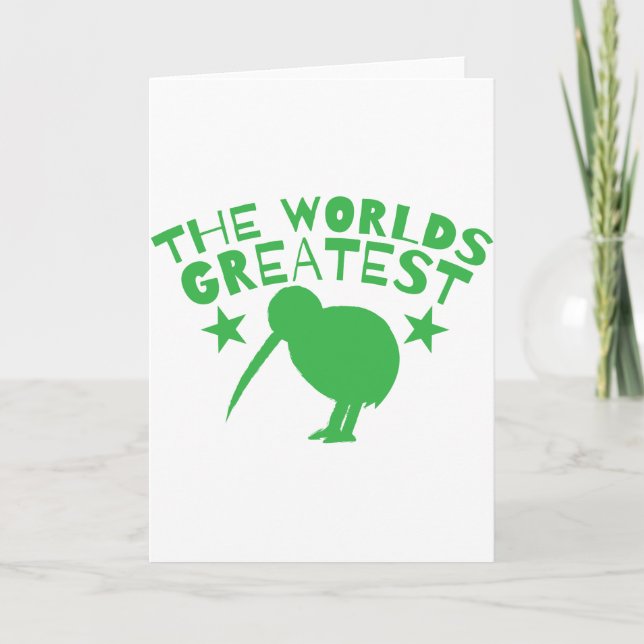 World's GREATEST KIWI (New Zealand funny) Card (Front)