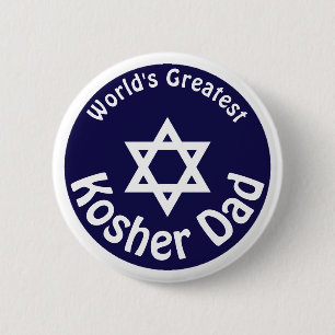 World's Greatest Kosher Dad 6 Cm Round Badge