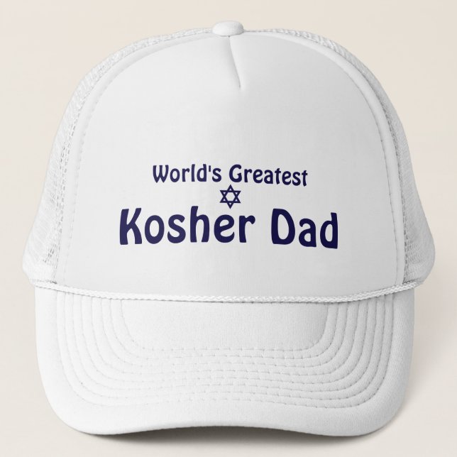 World's Greatest Kosher Dad Trucker Hat (Front)