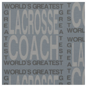 Worlds Greatest Lacrosse Coach Fabric
