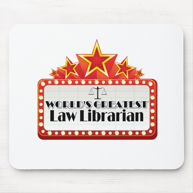 World's Greatest Law Librarian Mouse Pad (Front)
