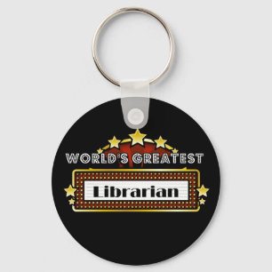 World's Greatest Librarian Key Ring
