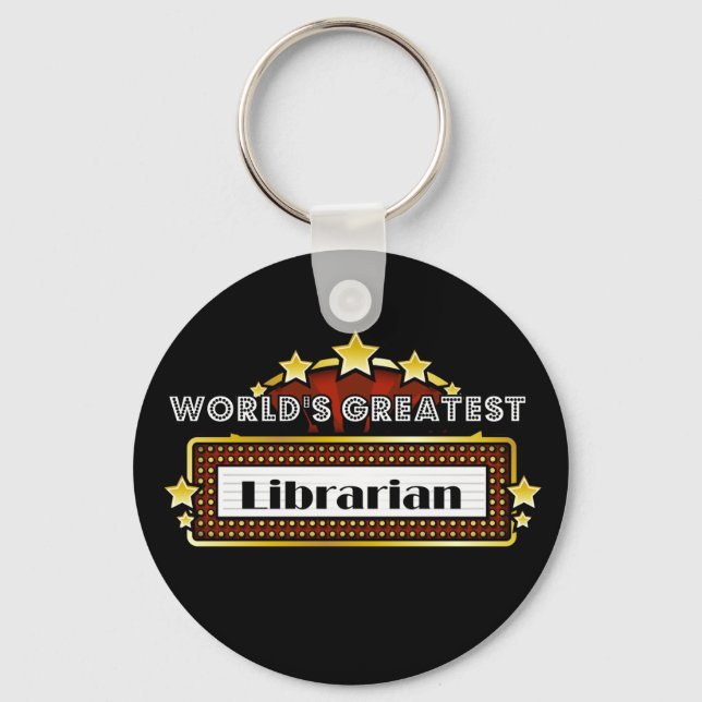 World's Greatest Librarian Key Ring (Front)