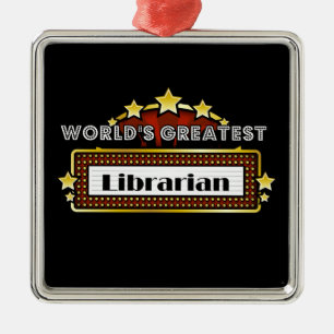 World's Greatest Librarian Metal Tree Decoration