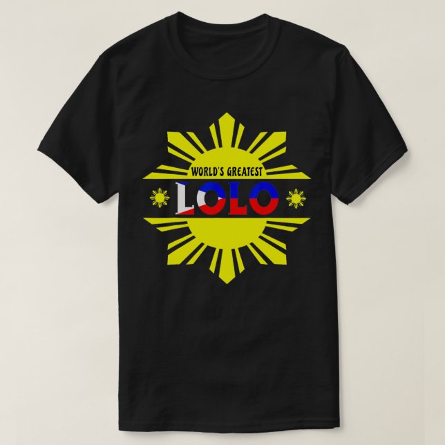 World's Greatest Lolo Filipino Grandpa Philippines T-Shirt (Design Front)