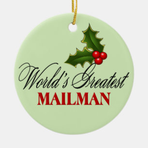World's Greatest Mailman Ceramic Tree Decoration