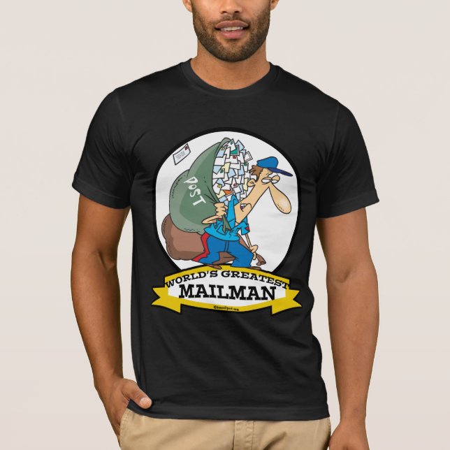 WORLDS GREATEST MAILMAN MEN CARTOON T-Shirt (Front)