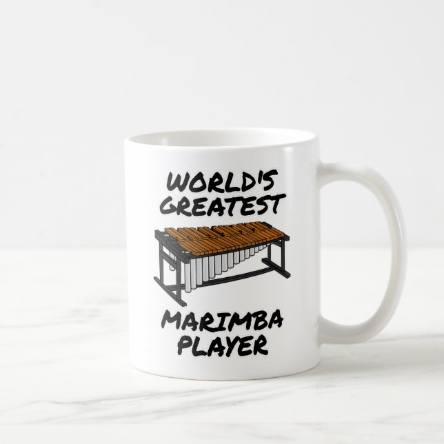 World's Greatest Marimba Player, Marimbist Funny Coffee Mug (Right)