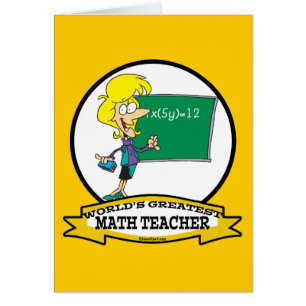 WORLDS GREATEST MATH TEACHER WOMEN CARTOON