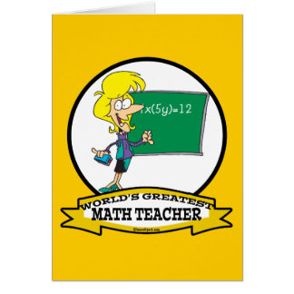 WORLDS GREATEST MATH TEACHER WOMEN CARTOON
